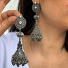 Oxidised Jhumka Earrings