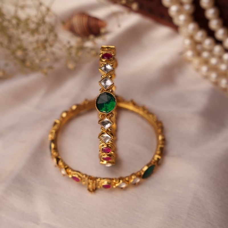 Nanda Multicoloured Jadtar Bangle