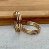 Women’s Gold Tone Handcrafted Hoop Earrings