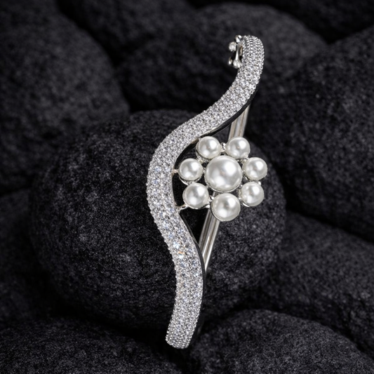 Trendy American Diamond Pearl Bracelet