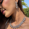 Dual Tone American Diamond Necklace | CZ Jewellery Necklace Set