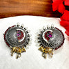 Bull Motif Dual Tone Stud Earring