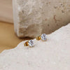 Classic Solitaire Stud Earrings