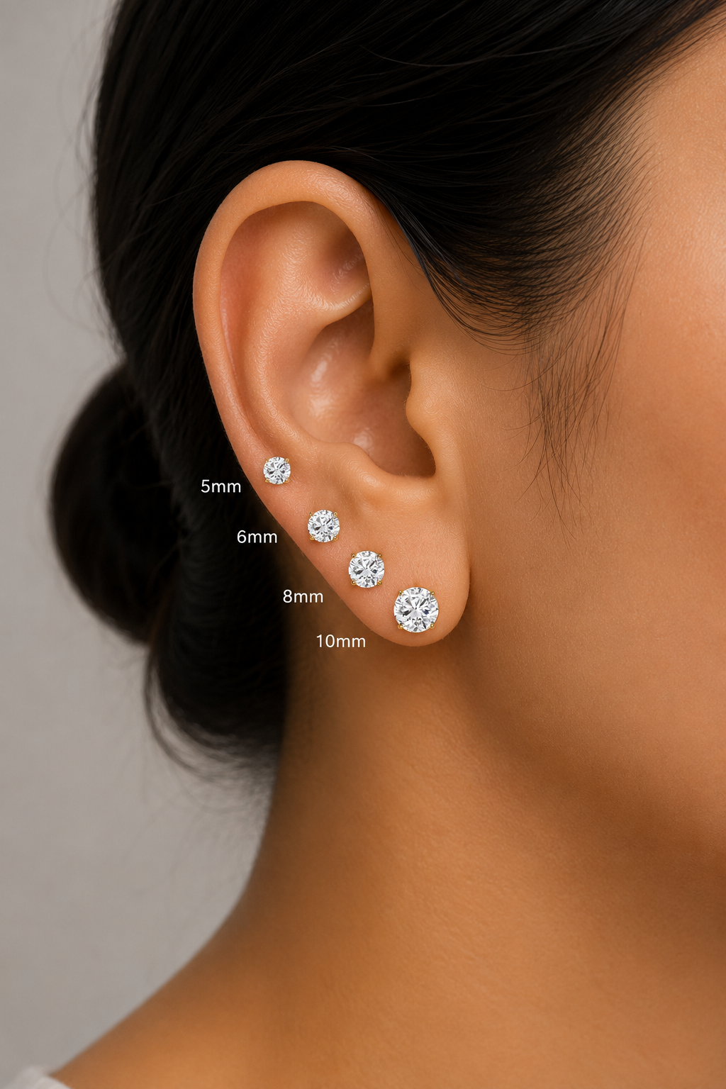 Classic Solitaire Stud Earrings