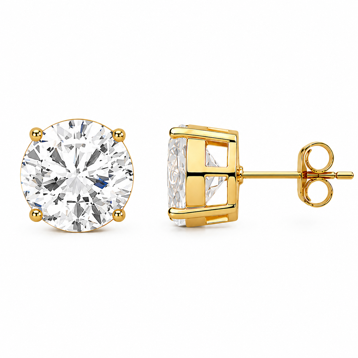 Classic Solitaire Stud Earrings