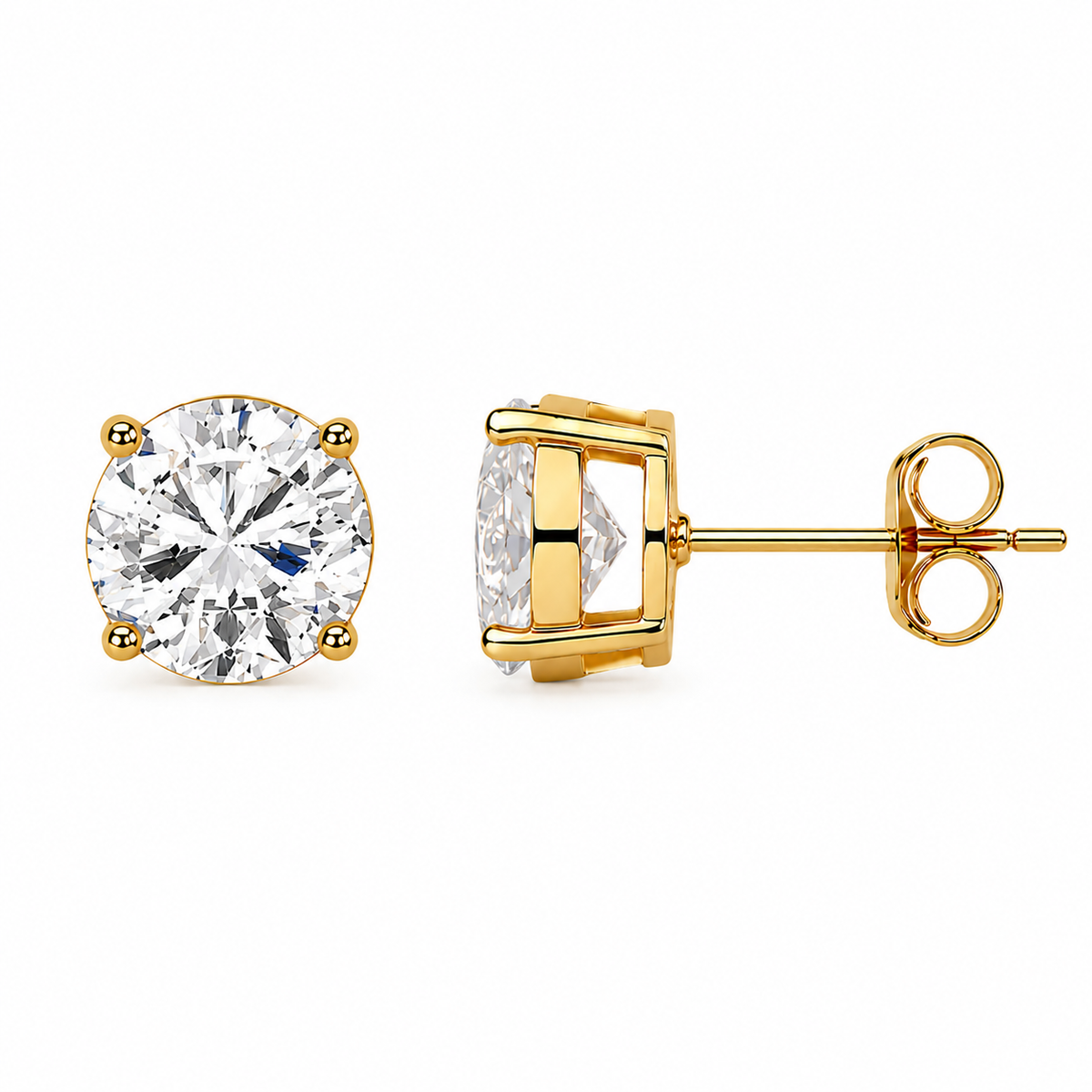 Classic Solitaire Stud Earrings