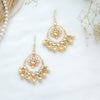 Ornate Pearl and Crystal Chandelier Earrings