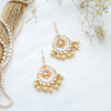 Ornate Pearl and Crystal Chandelier Earrings