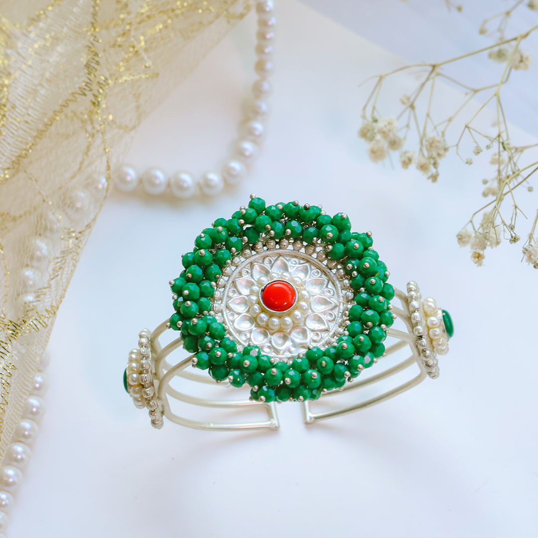 Handcrafted Adjustable Oxidised Open Kada