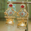 Handmade Regal Gold Plated Parrot Jhumka Earrings