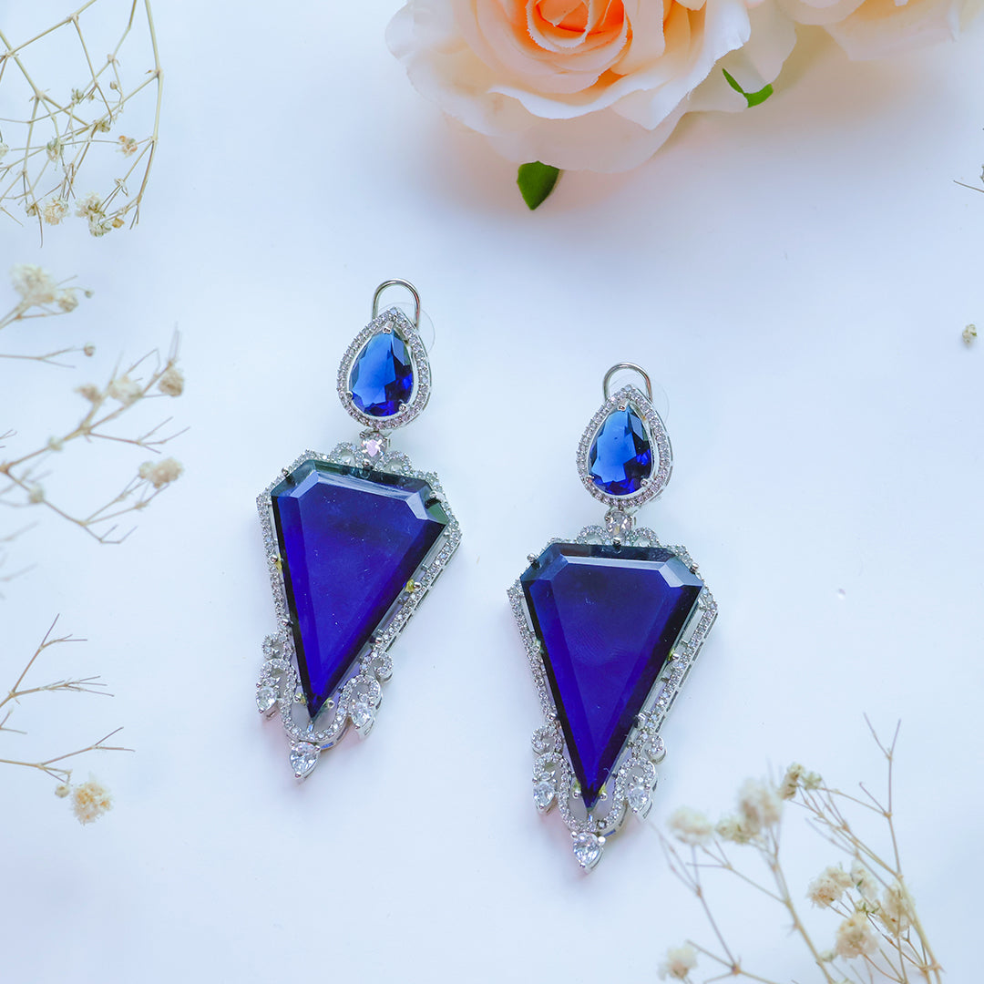 Dazzling Doublet Stone Dangler Earrings