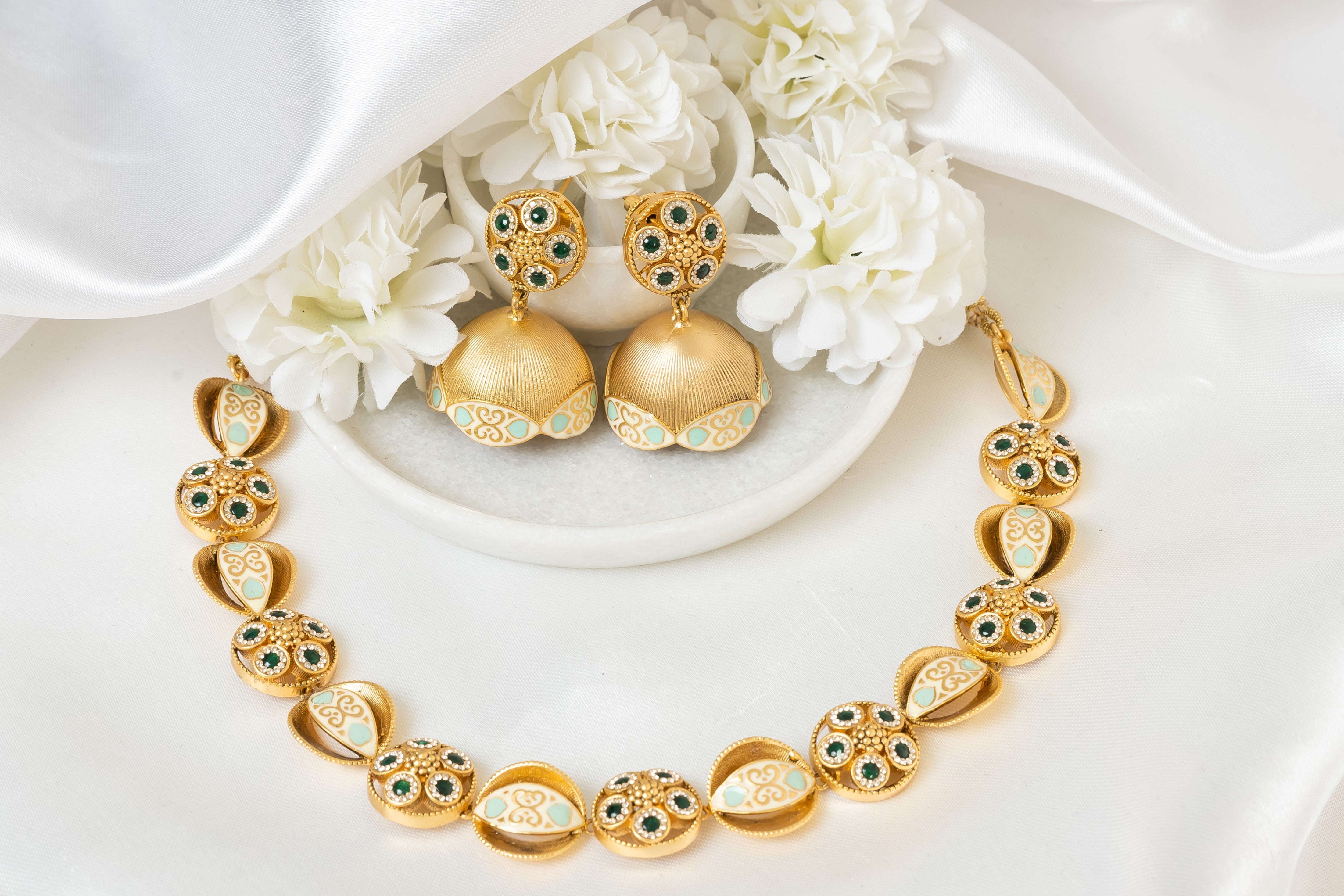 Safah Meenkari Floral Necklace