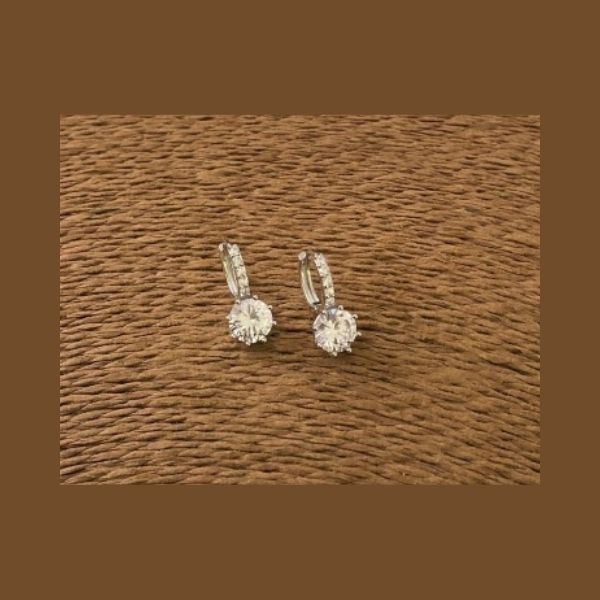 Bali Design Earrings in Rhodium Polish