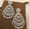 Large Round CZ Earrings