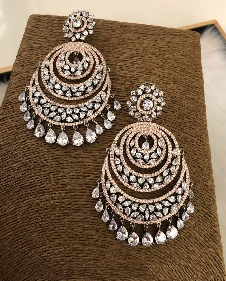Large Round CZ Earrings
