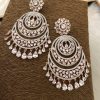 Large Round CZ Earrings