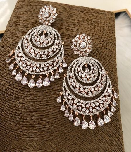 Large Round CZ Earrings