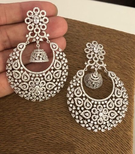 Floral Design CZ Earrings