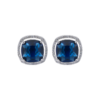 Blue Square American Diamond Stud Earring