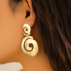 Textured Spiral Dangling Earring