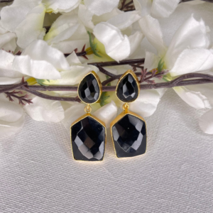 Black Color Crystal Stone Smart Trendy Earrings