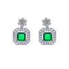 Eternal Emerald Drop CZ American Diamond Earrings