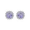 Purple Crystal American Diamond Stud Earring