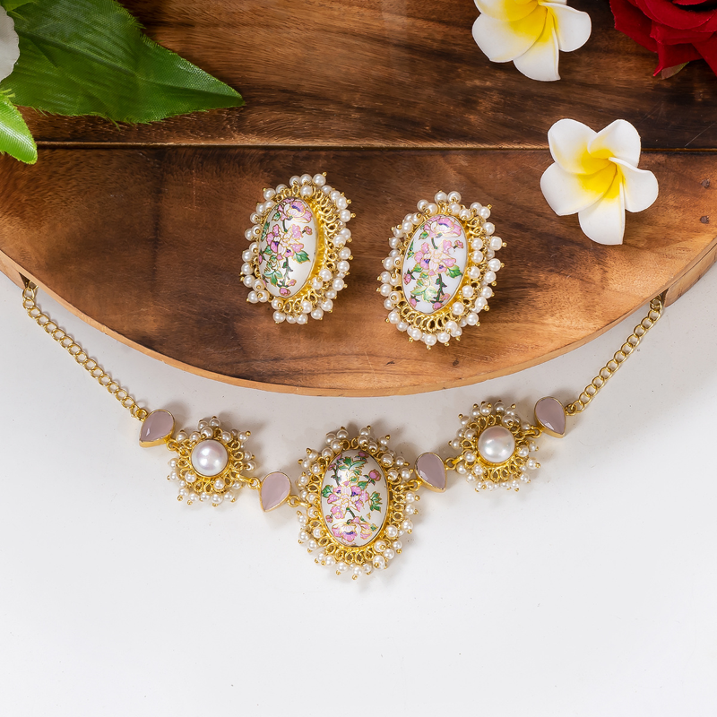 Designer Pearl Necklace Set