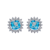 Blue Crystal American Diamond Stud Earring