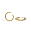 Gold Plated Chunky Twisted Small Hoop Earring