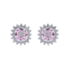 Pink Crystal American Diamond Stud Earring