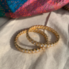 Gold Polish Single Line Kundan Kada