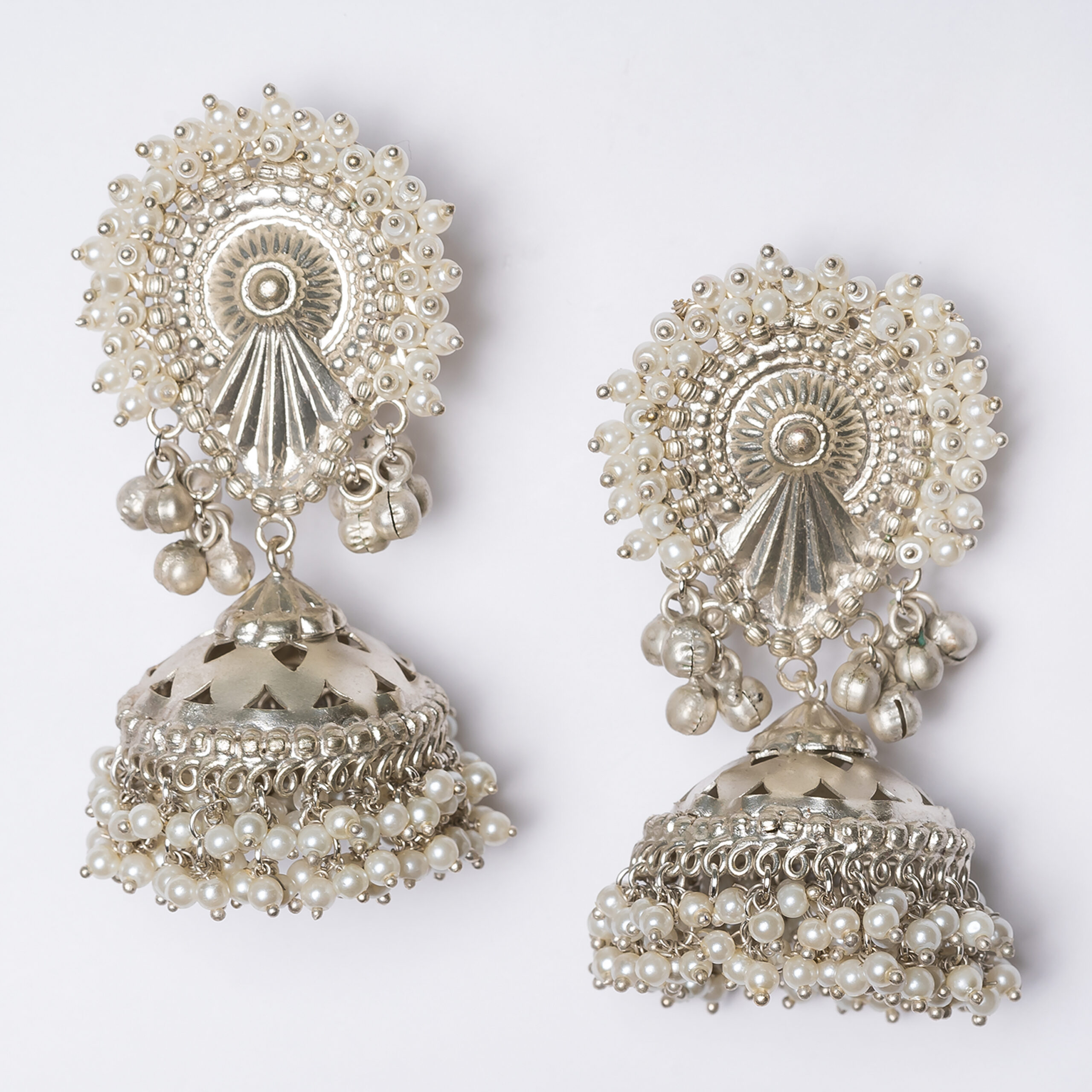 Lookalike Silver Plated Premium Dangler Jhumka Earring