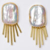 Matt Finish Baroque Pearl Stud Earring