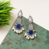 Tribal oxidised Pearl Earring