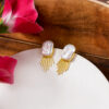 Matt Finish Baroque Pearl Stud Earring