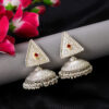 Silver Plated Oxidised Statement Jhumka Earring