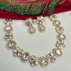 Gold Plated Moissanite Necklace Set