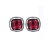 Red Square American Diamond Stud Earring