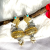 Tribal Style Dual Tone Brass Earring