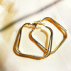 Gold Plated Double Layered Hoop Earring