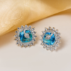 Blue Crystal American Diamond Stud Earring