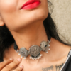 Designer Silver Look Alike Choker Set