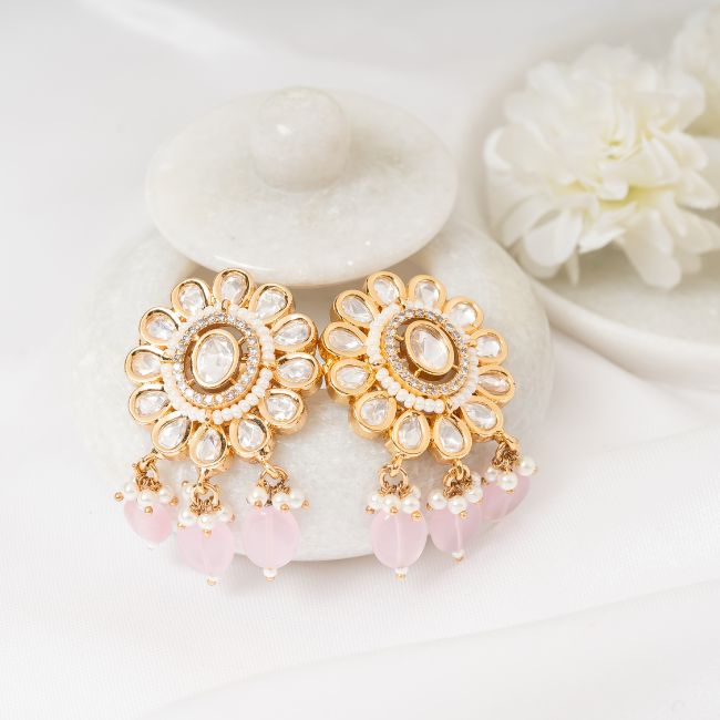 Pastel Kundan Earring