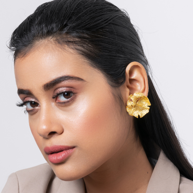 Ginkgo Stud Earring