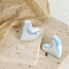 Heart Shape Pearl Stud Earring