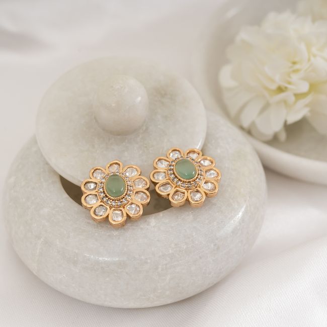 Baharee Polki Stud Earring