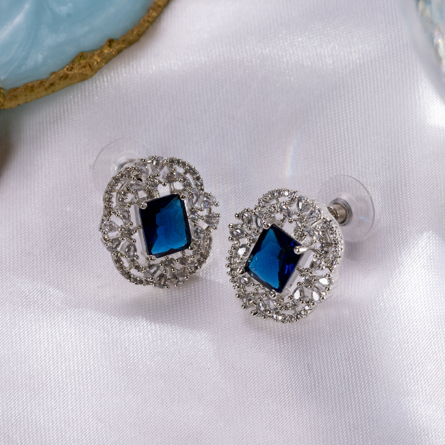 Trendy Vintage Square American Diamond Earring