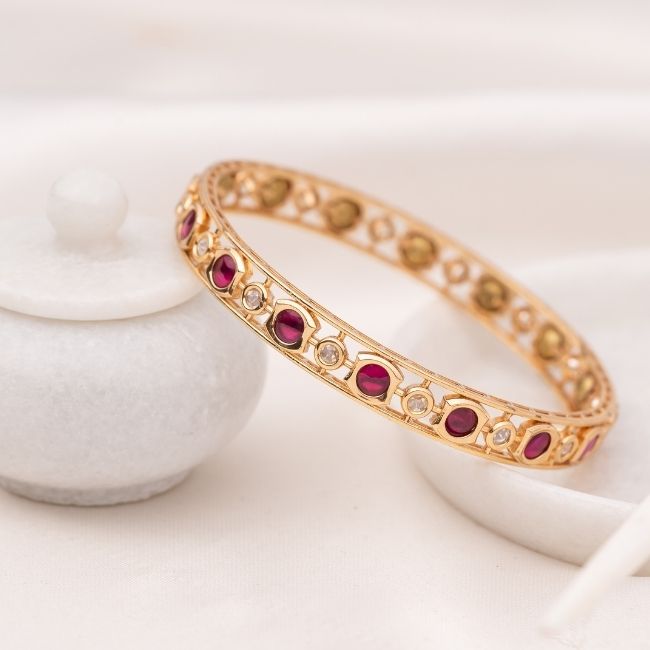 Adab Ruby Moissanite Bangle