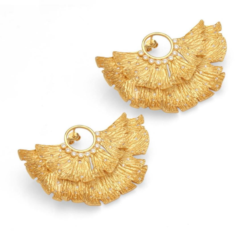 Ginkgo Statement Stud Earring